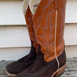 Brown and Tan Cowboy Boots